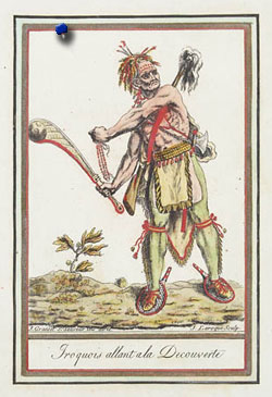 Iroquois allant a la Decouverte, 1796. National Archives of Canada C-3165 warrior